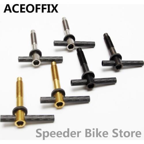 Aceoffix 3 colors 17g(1pair) for Brompton Bike Ti Carbon Hinge Levers BMX Bike Frame Quick Release 2019