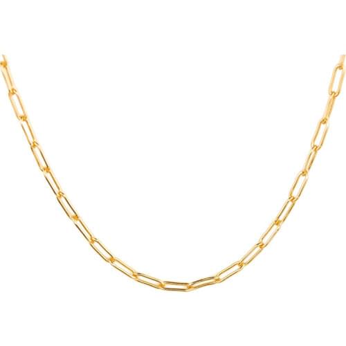 925 Sterling Silver Chain Choker Necklace Zircon Gold Silver Color Necklaces For Women Korean Simple Necklace Jewelry Gift