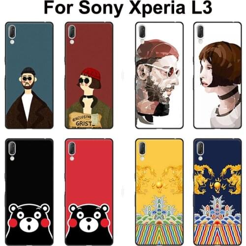 For Sony Xperia L3 Case Full Protection Case lover cartoon For Sony Xperia L3 L 3 I3312 I4312 I4332 I3322 Cases For Sony L3 capa