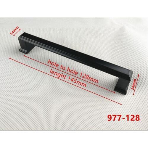 Zinc Alloy Black Cabinet Handles American style Kitchen Cupboard Door Pulls Drawer Knobs Fashion Furniture Handle 977-128