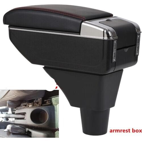 Armrest box For Renault Dacia Sandero Logan Sandero 2 Double layer central Store content ashtray