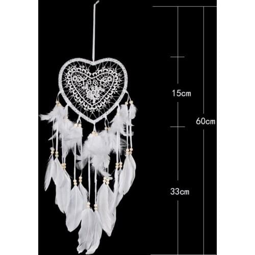 Wind Chimes Handmade Indians Dream Catcher Net With Feathers Wall Hanging Dreamcatcher Craft Gift Home Decoration 66 cm