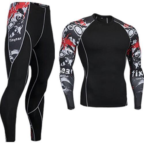 Obese Mens Thermal Underwear Set Warm Sports Base Layer Youth Workwear Compression Tights Fleece Long Johns Hot Underwear Men