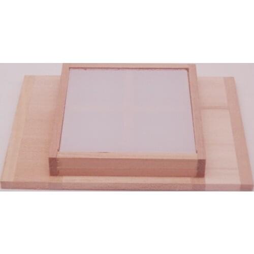 12th Dolls House Unpainted Birch Miniature Shutters Window Frame with Four Panes Life Scene DIY Decoration Pretend Toys