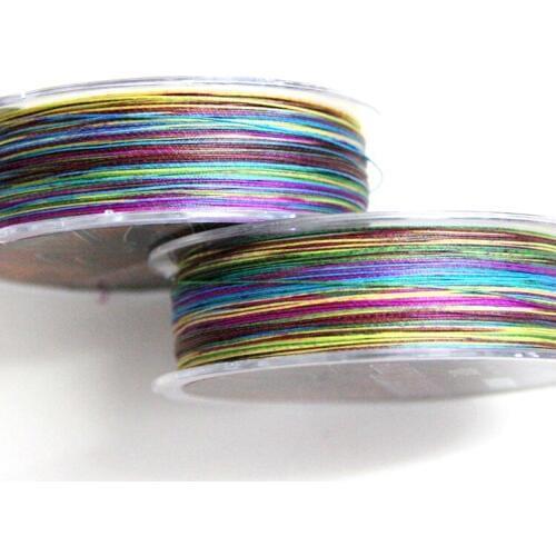 High quality 8 strand series one meter raft fishing line counting line PE line colorful horse fish line of 100 meters