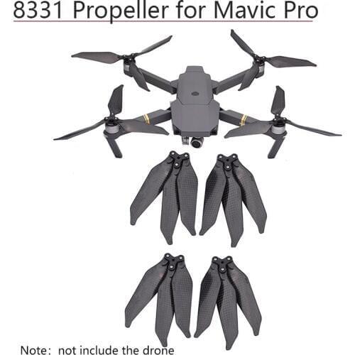 4pcs/2pair Propeller 8331 3-blade Noise Reduction Folding Carbon Fiber Paddles for DJI Mavic Pro Props Accessories