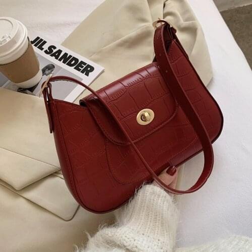 Belt Buckle Small PU Leather Crossbody Bags for Women 2020 Trending Branded Designer Handbags Womens Shoulder Hand Bag