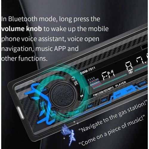 Multifunction Car 12V LCD Bluetooth 5.0 Dual USB MP3 Player Receiver 1 DIN Multimedia with Remote