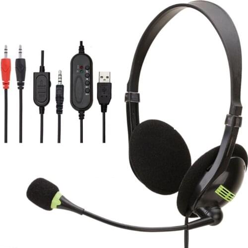 2021 New Wired Stereo Headphone USB/3.5mm Interface Gaming Headset Computer PC with Mic