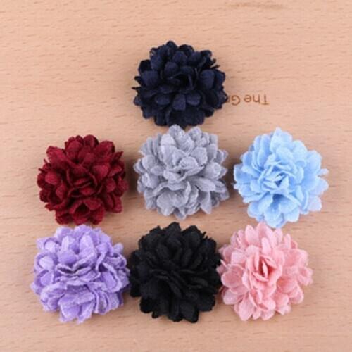 Newest 3pcs 3.9cm handmade Flatback Wool Felt Flowers Ornament Accessories Garment Flower Patch Sticker Button hair Bow Center