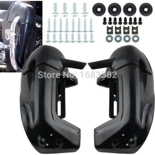 New Light Black Lower Vented Leg Fairing Glove Box For Harley Road King Tour Electra Glide FLHR FLHT