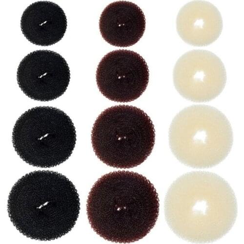 1pc 6/8/10/12/13cm Magic Hair Bun Maker Elegant Women Ladies Girls Magic Shaper Donut Hairbands Hair Styling Tools Accessories