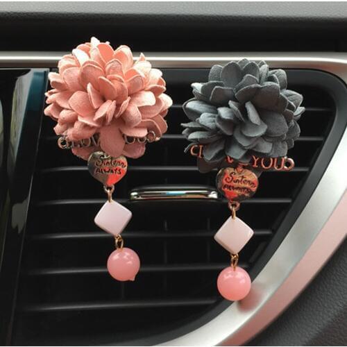 Rose Pendant Car Outlet Perfume Clip Air Freshener Car Interior Accessories WomenS Fashion Car Perfume Ornament Decorations