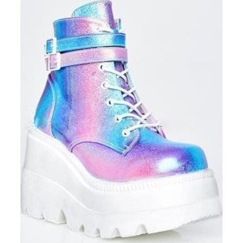 QM1004 Various color thick-soled short boots, spring and autumn short boots, super high womens boots