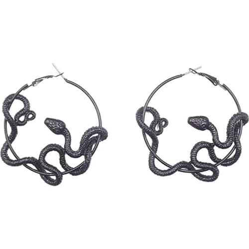 1Pair Cute Trendy Animals Gold Silver Black Ear Stud Jewelry Korea Mini Small Snake Piercing Stud Earrings For Women Girl
