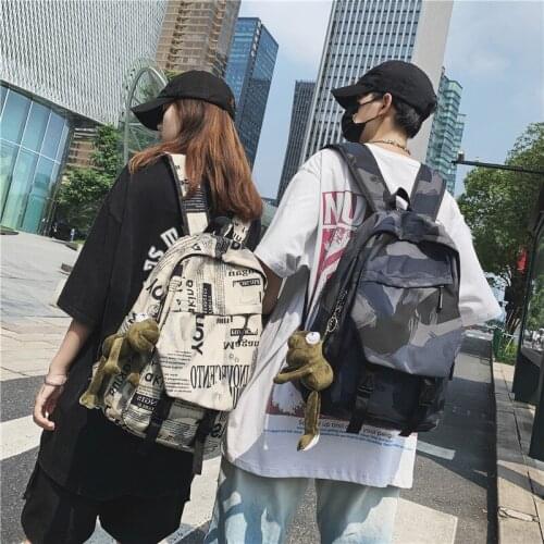 School season new schoolbags for men women campus cool middle school students backpack Korean fashion large-capacity backpack