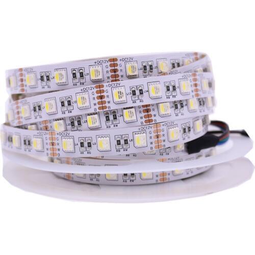 4 in 1 RGBW LED Strip 5050 DC12V Flexible LED Light RGB+White / RGB+Warm White 4 color in 1 LED Chip 60 LEDs/m 5m/lot