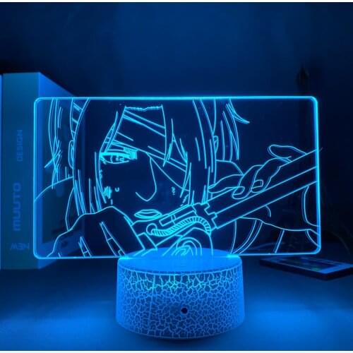 Led Panel Lights Anime Lamp Attack on Titan Manga Hange Zoe Light for Bedroom Decoration Kids Gift Attack on Titan