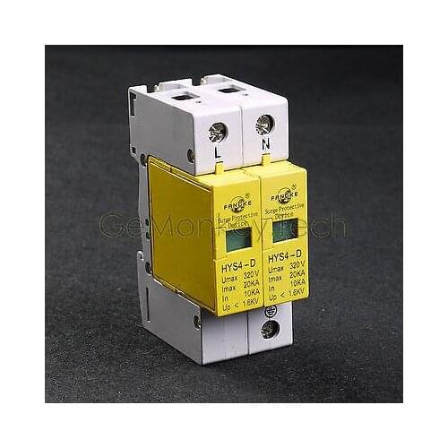 2P 10~20KA Din Rail Surge Protection Device SPD Lightning Arrester Protection