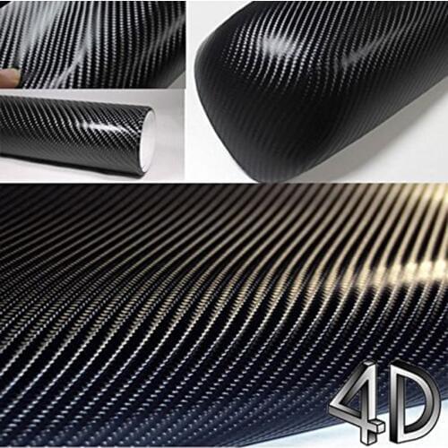 200mmX1520mm Waterproof DIY Car Sticker Car Styling 4D Thicken 3M Car Carbon Fiber Vinyl Wrapping Film Car Accessories Decals