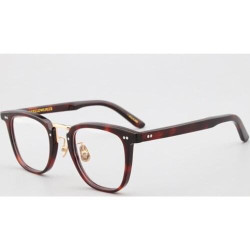 Japan Handmade Acetate Glasses Frame Vintage Unisex Optical Eyewear Brand Design Clear Lens Myopia Reader Eyeglassses Womne Men