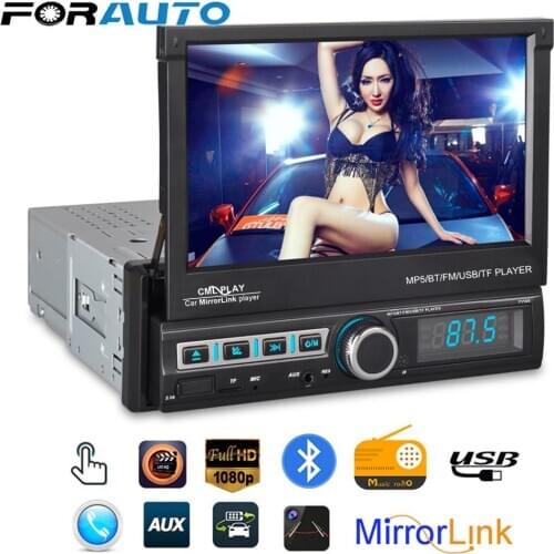1 DIN Car Autoradio CML-Player 7'' Touch Screen MP5 Bluetooth FM AUX Radio Stereo Car Mirror Link Player Remote Control