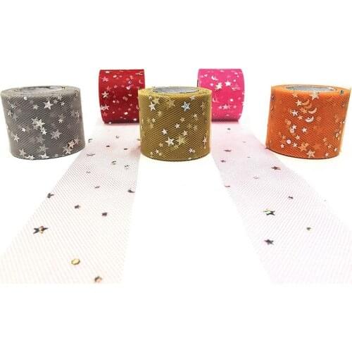 1PC 5cm 25 Yards Tulle Roll Fabric Spool Tutu Wedding Decoration Baby Shower Organza Laser DIY Crafts Birthday Party Supplies