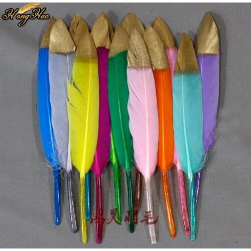 10pcs beautiful duck feathers & DIY plumas sewing accessories accessories gold plume feathers 10-15cm
