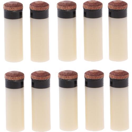 MagiDeal 10pcs Slip-On Pool Billiard Cue Tips Snooker Stick Ferrules Hard Tip Replacement Billiard Accessories 10/11/12/13mm