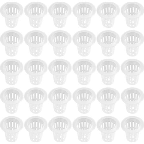 100Pcs Hydroponic orchid Slot Net Pot Slotted Mesh Net Cup Soilless Culture Vegetable Net Pots Baskets Cups orchid Pots