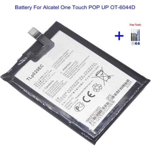 1x 2000mAh TLp020EC Replacement Battery For Alcatel One Touch POP UP OT-6044D Batteries + Repair Tools kit