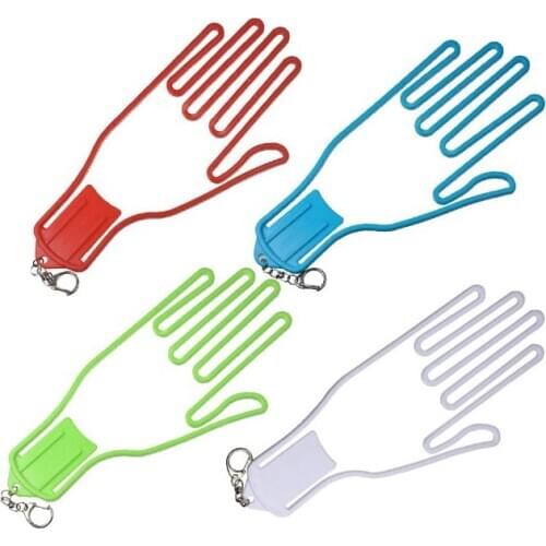 2Pcs Golf Glove Holder with Key Chain Plastic Glove Rack Dryer Hanger Stretcher 6 Colors Drop Ship