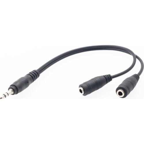 3.5mm Headphone 1 to 2 Mini Stereo Audio Speaker HeadSet Splitter Cable Male to 2 Female AUX Cable for iPhone 4 5 6 7 MP3 4 iPad