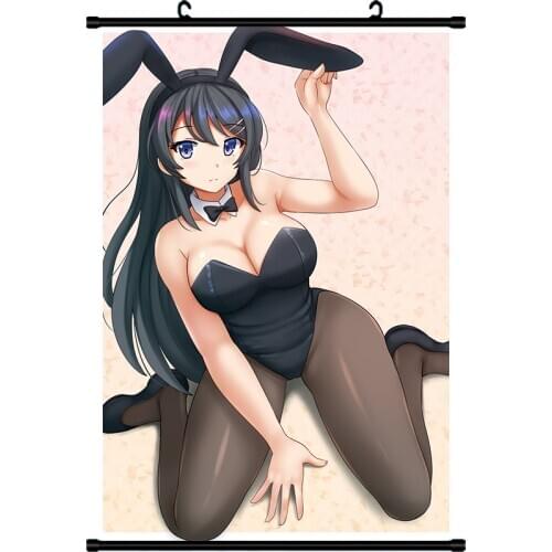 Anime Decor Wall Scroll Poster Seishun Buta Yarou wa Bunny Girl Senpai no Yume wo Minai printed canvas painting Scroll Painting