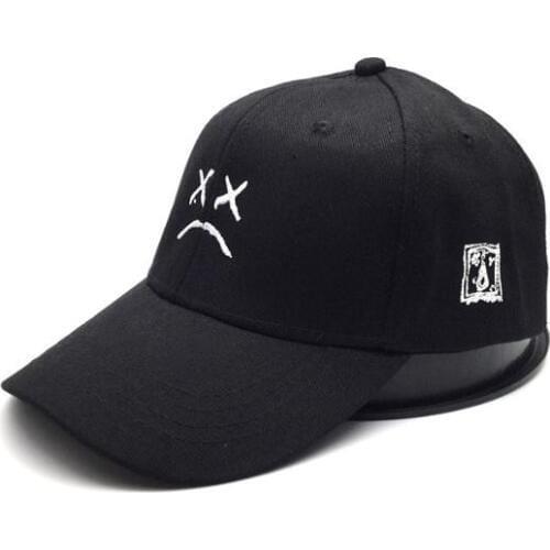 New Outdoor Spring Lil Peep Baseball Cap Men Women Embroidery Sad Face Dad Hat Casual Cotton Adjustable Snapback Trucker Hat