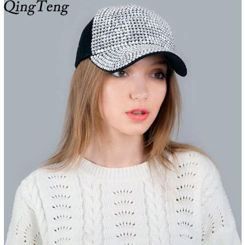 Baseball Cap With Rhinestones Bling Luxury WomenS Cap Summer Casual Mesh Sun Visor Hat Adjustable Hip Hop Casquette Femme