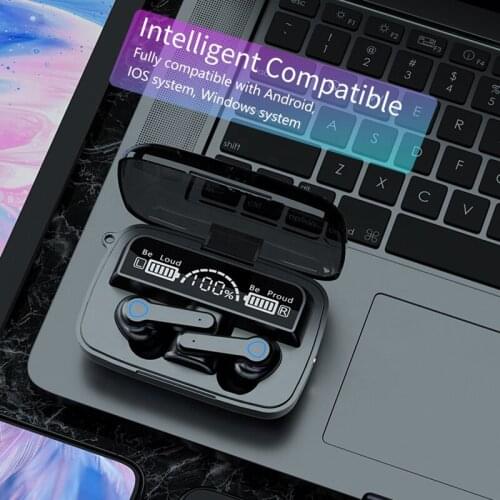 Bluetooth Earphones Led Display battery TWS Low Latency Connection 3D Stereo Gaming Headphone M19