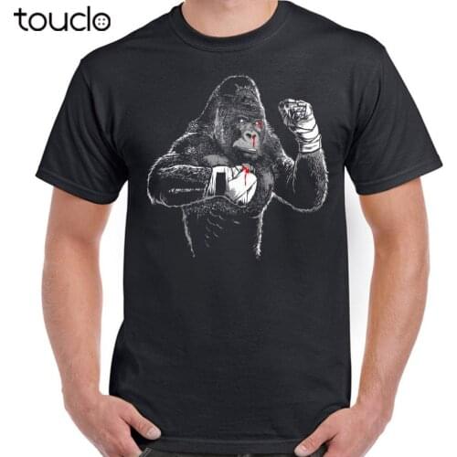 Boxing Gorilla Men Funny T-Shirt Mma Muay Thai Kick Boxing Training Top Men 2019 New Short Sleeve Hipster Male Tees Shirt