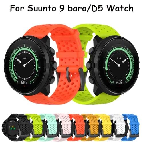 Color Silicone Strap Replacement 24mm WatchBand For suunto 7/D5 Wrist Bracelet for Suunto 9 Spartan Sport Baro Smart Watch Band