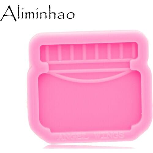 DY0779 Super Glossy Jar bottle Resin Mold Craft Keychain, Silicone Resin badge reel mold for DIY jewelry making Epoxy