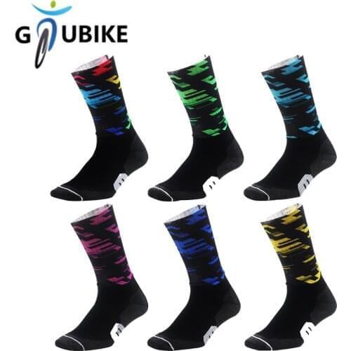 GTUBIKE Professional Moisture Wicking Cycling Socks Outdoor MTB Bicycle Socks Breathable Skin-friendly Fishing Socks