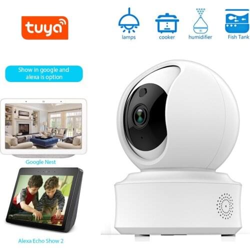 Mini 2.0MP Body Auto-tracking WiFi IP Camera Smart Home Tuya Mobile APP Security CCTV Camera Work With Google Echo/ Alexa