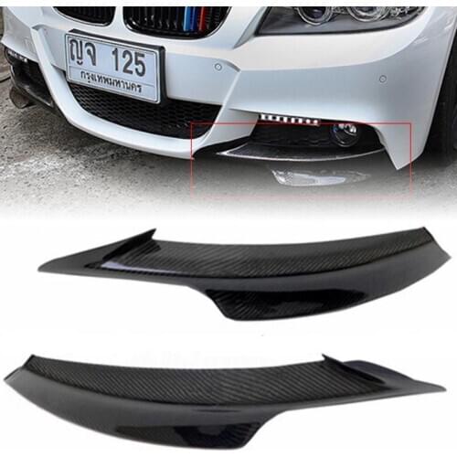 JXLCLYL 2pcs Carbon Fiber Front Bumper Splitter Spoiler For BMW E90 E91 328i 325i LCI M-Tech