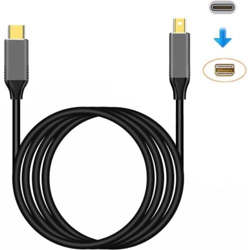 USBC to Mini displayport Cable 6Ft USB Type C Thunderbolt 3 to mini DP Cord 4k practical portable cables