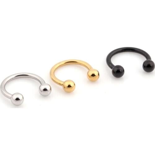 1 Pcs C Shape Segment Tragus Fake Septum Nose Rings Stud Helix Piercing Body Jewelry Women Earrings