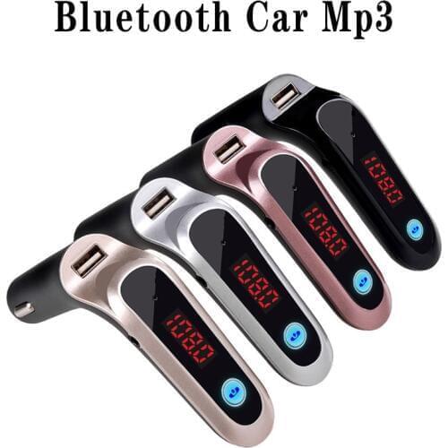 Wireless Bluetooth Car Kit LCD Hands-Free FM Transmitter MP3 Music Player Support USB TF Card for Mobile Phones Tablets