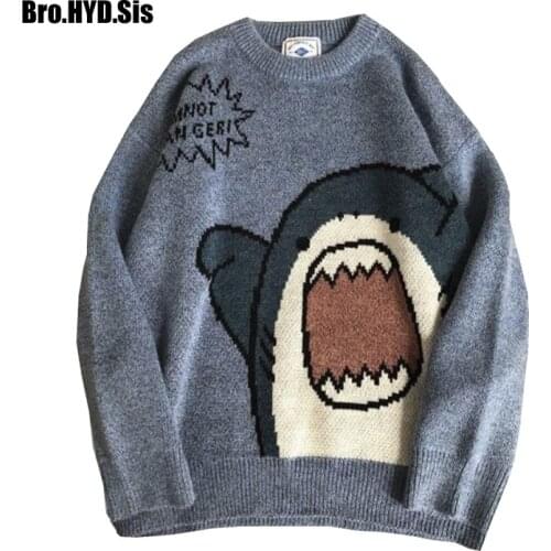 Lovely Women Winter Sweaters Cartoon Hip-hop Pullover Jacket O-Neck Korean Fashions Casual Harajuku Mens Clothes