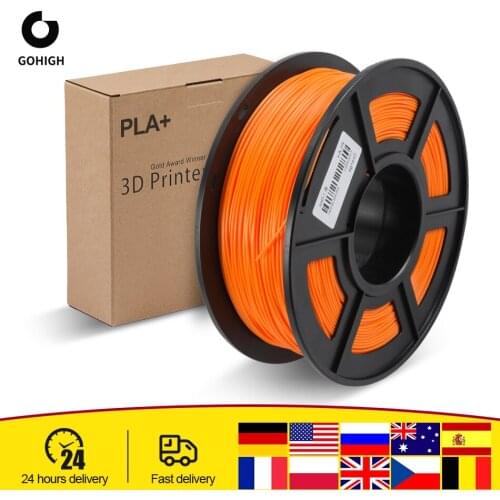 GOHIGH PLA Plus Filament 1.75mm Plastic For 3D Printer 1kg/Roll Colorful Optional Rubber Consumables Material for 3D Printing