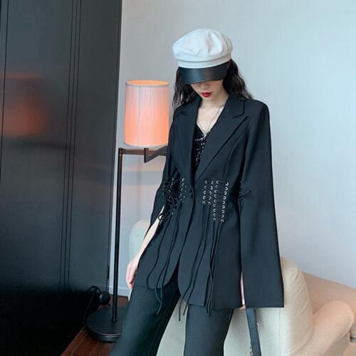2020 Fashion The New Strap Slim Casual Temperament Suit + Slim Pants Two-piece Set Free Shipping