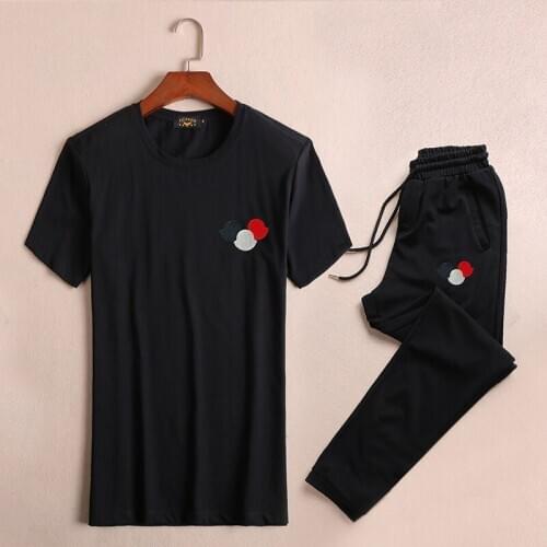 New Novelty embroidery Brand 3 colors cap Men Running Sportswear Tracksuits Mens Sets (tee shirt + pants) Top TEES #L112